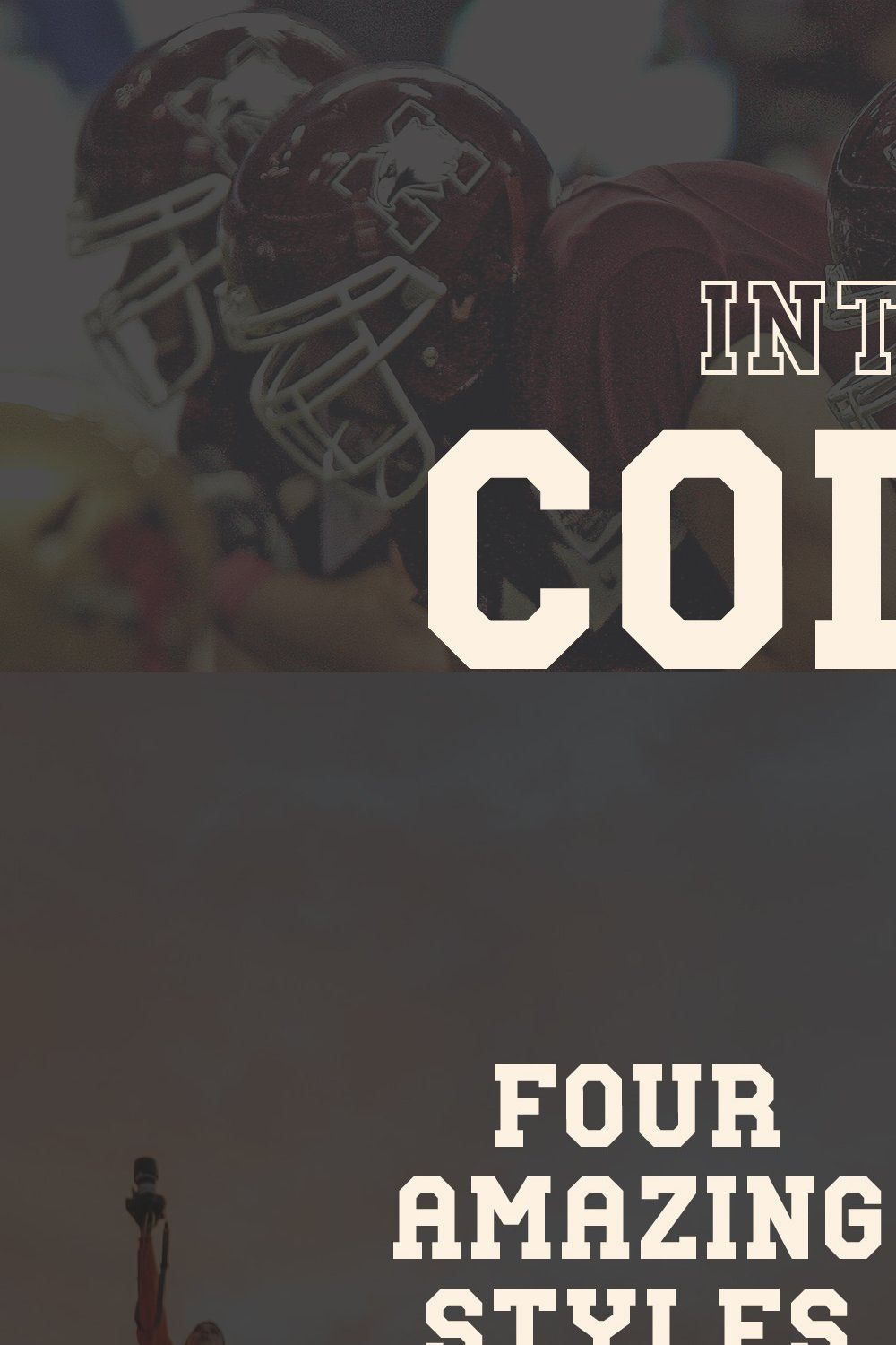 College Football Font pinterest preview image.