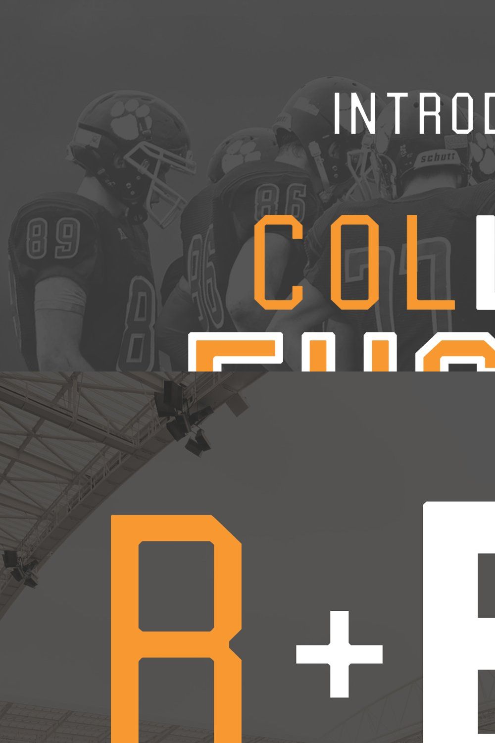 College Fusion Font Combo pinterest preview image.