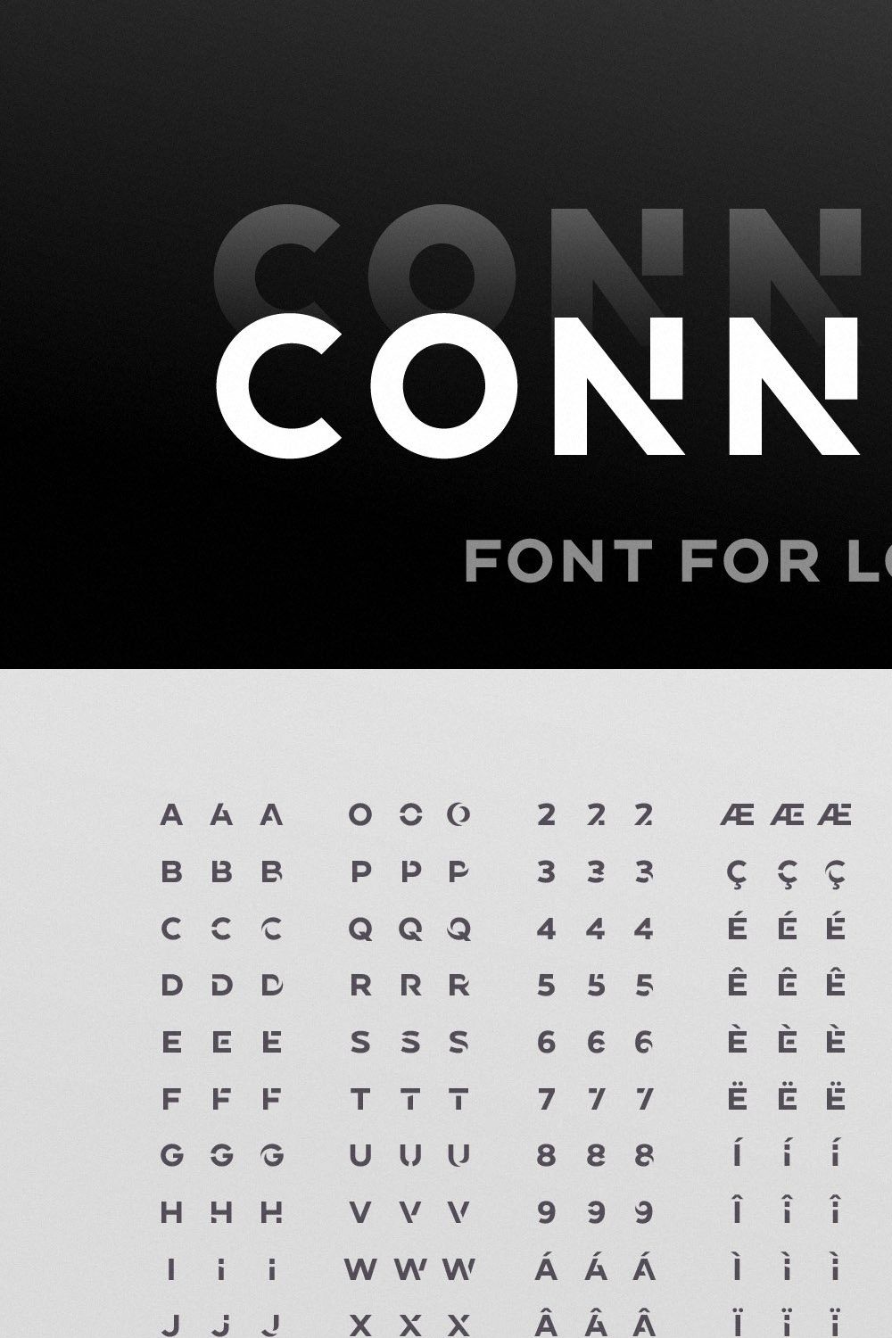 Connect Bold+Black - Font For Logos pinterest preview image.
