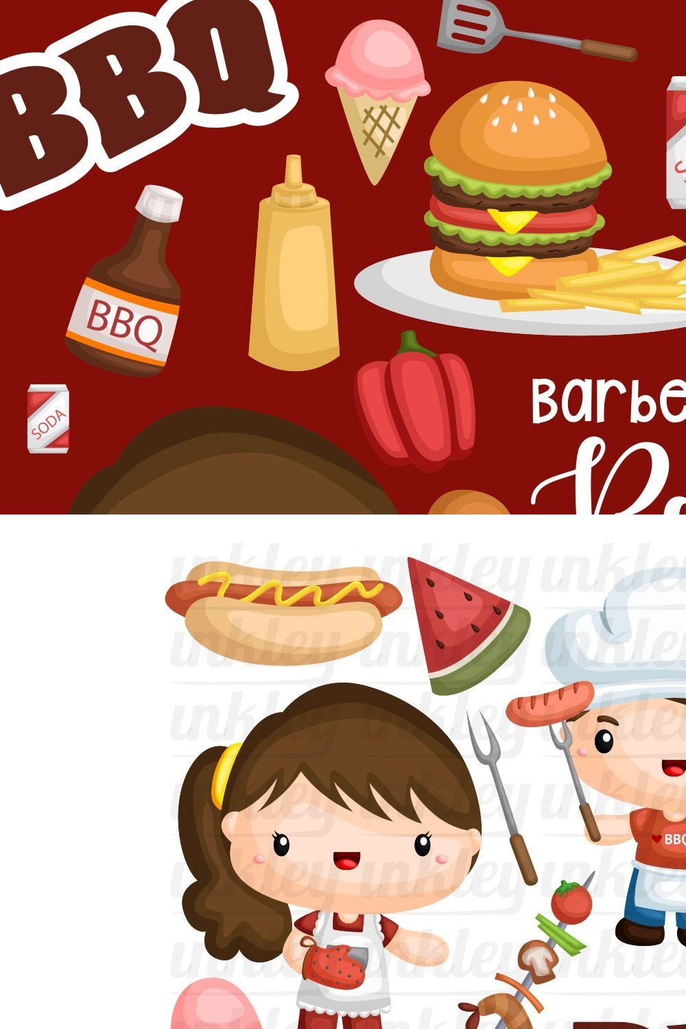 Cooking Barbeque Clipart - BBQ Food pinterest preview image.