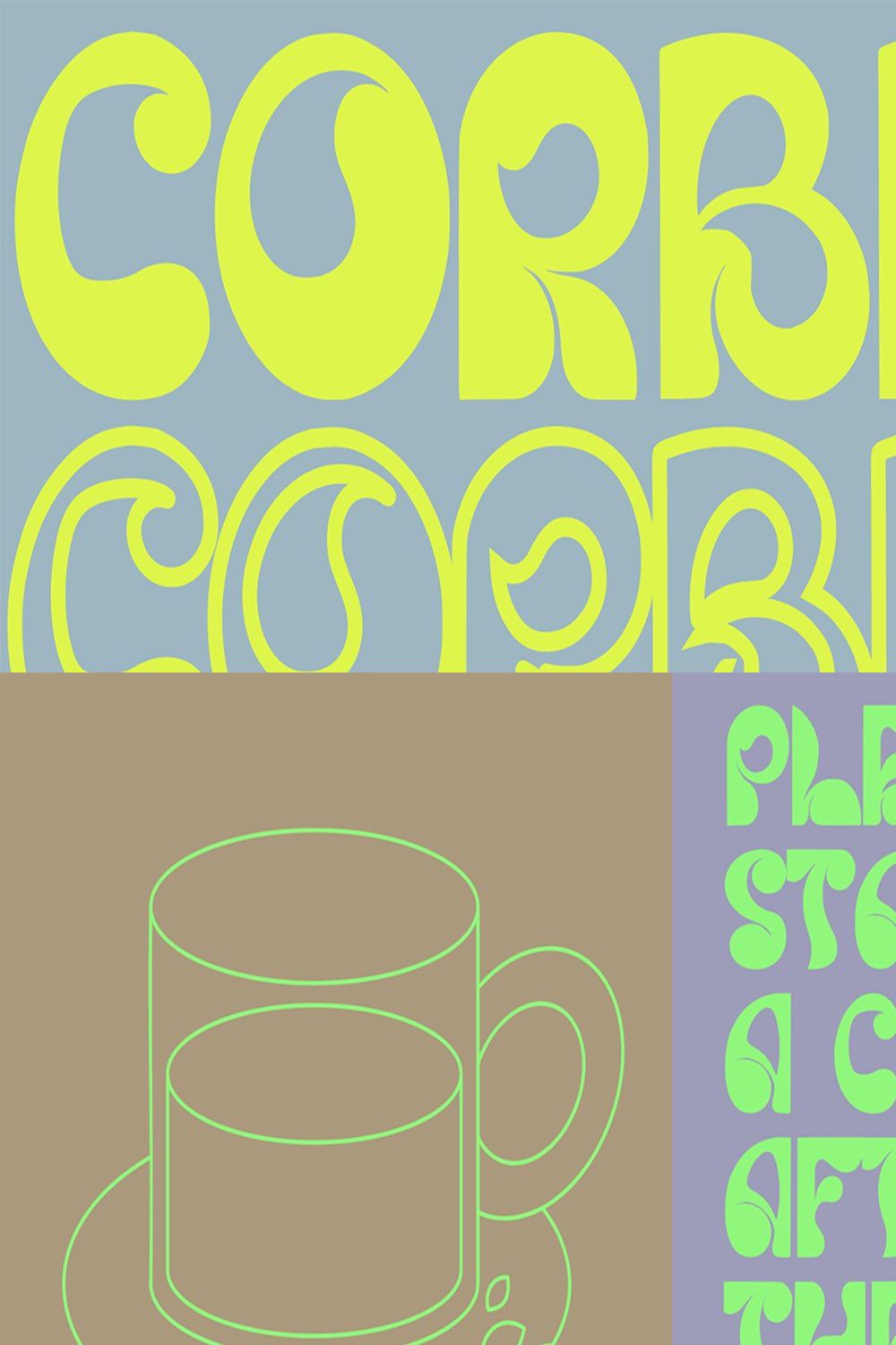 Corbby - Display Font pinterest preview image.