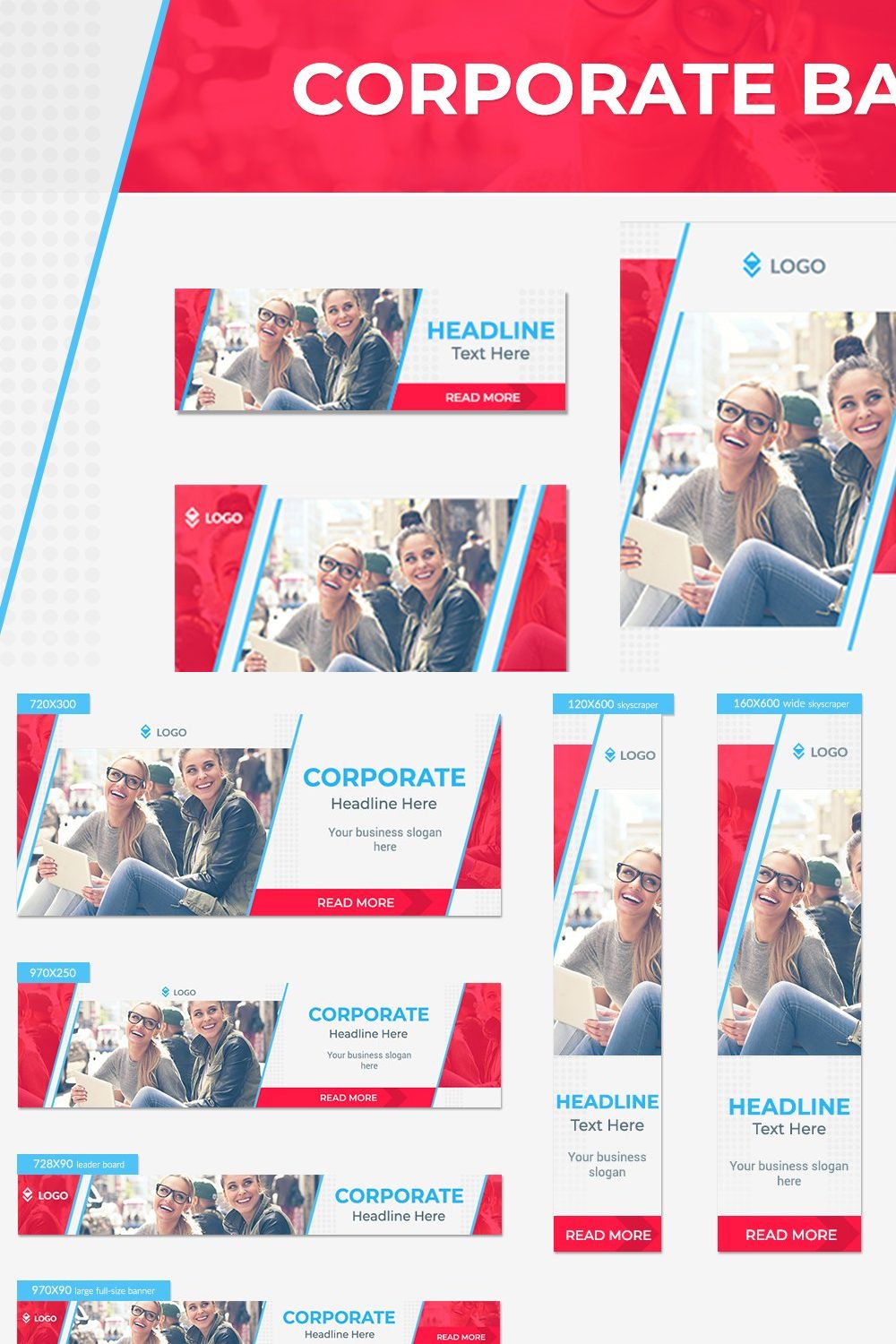 Corporate Banners pinterest preview image.