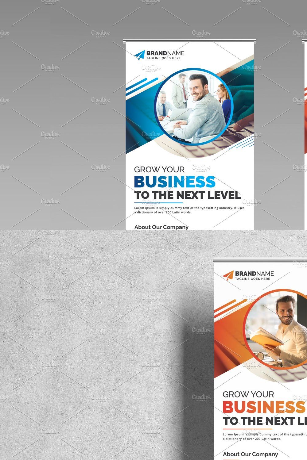 Corporate Business Roll Up Banner pinterest preview image.