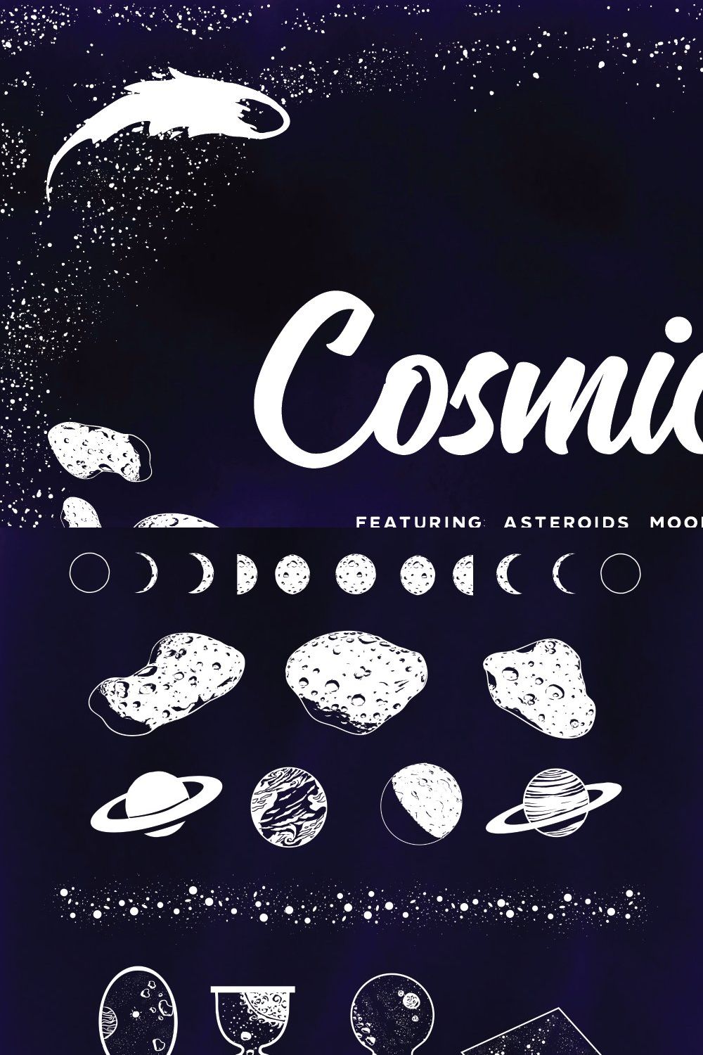 Cosmic Star Set | PNGs & Vectors pinterest preview image.