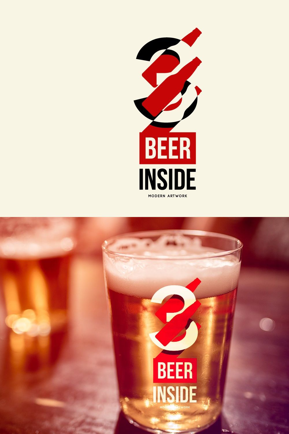Craft beer brewery vector logo pinterest preview image.