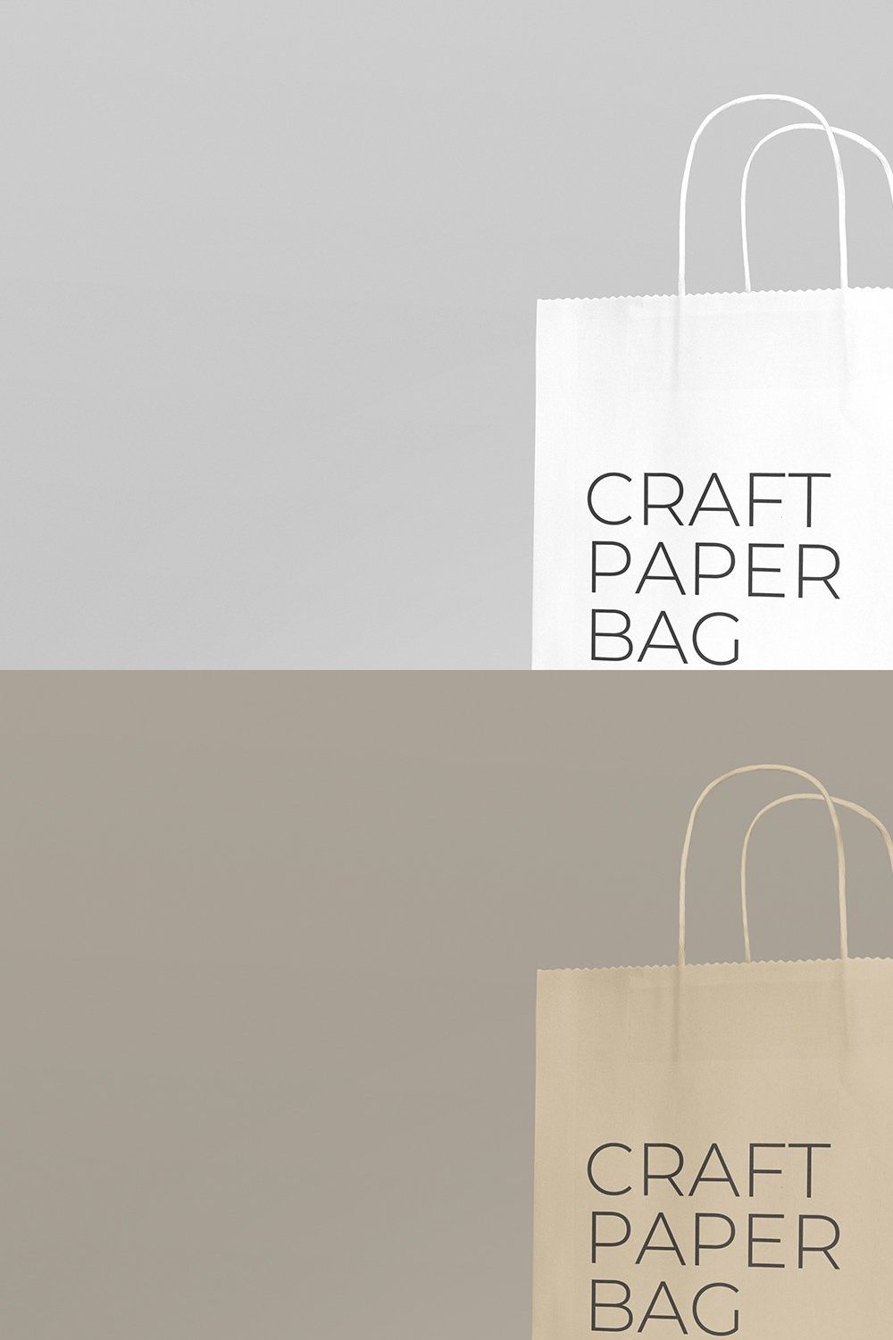 Craft Paper Bag Mockup pinterest preview image.
