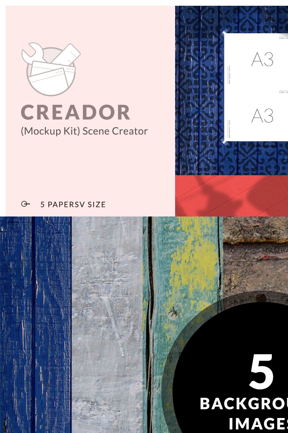 Creador (Mockup Kit) Scene Creator pinterest preview image.