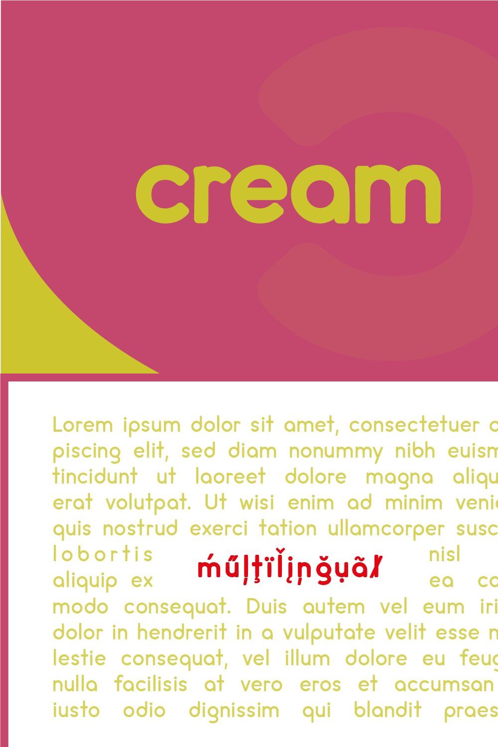 cream - complete font family pinterest preview image.