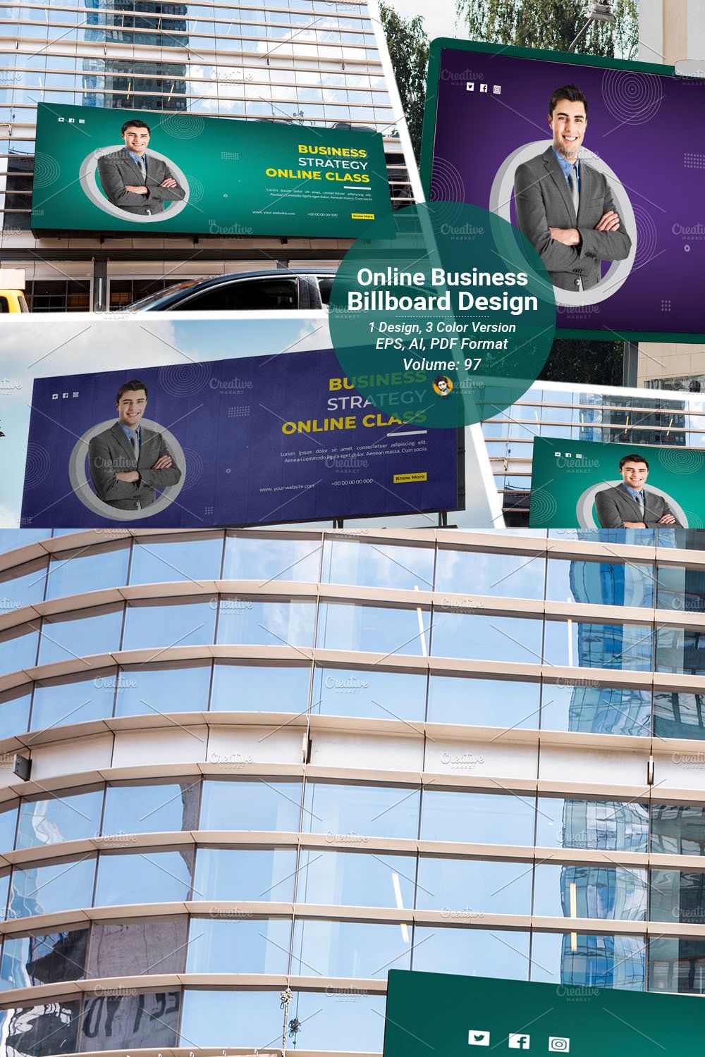 Creative Billboard Banner Design pinterest preview image.