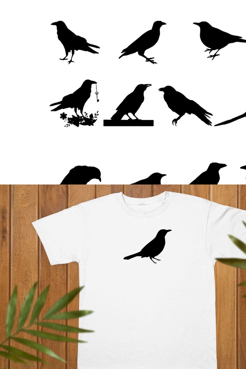 Crow SVG pinterest preview image.
