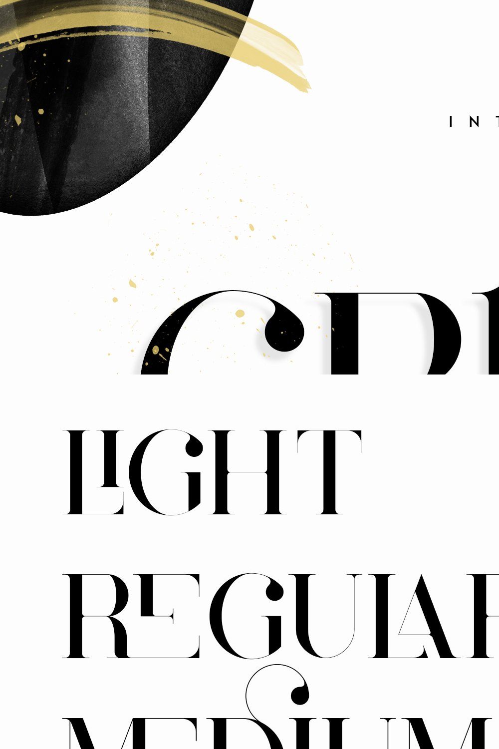Cruell Serif Typeface - 5 fonts pinterest preview image.