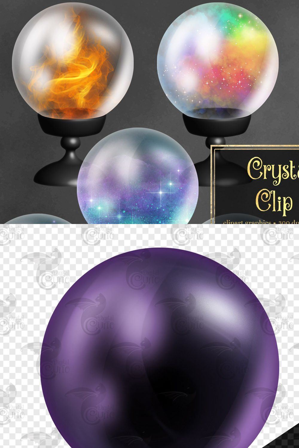 Crystal Ball Clipart pinterest preview image.