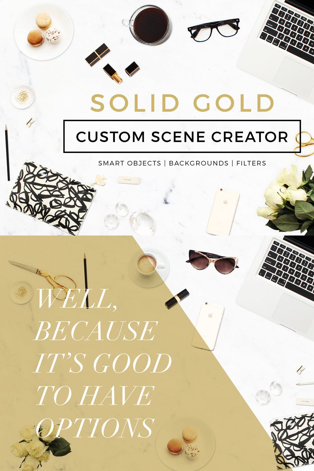 Custom Scene Creator- Solid Gold pinterest preview image.