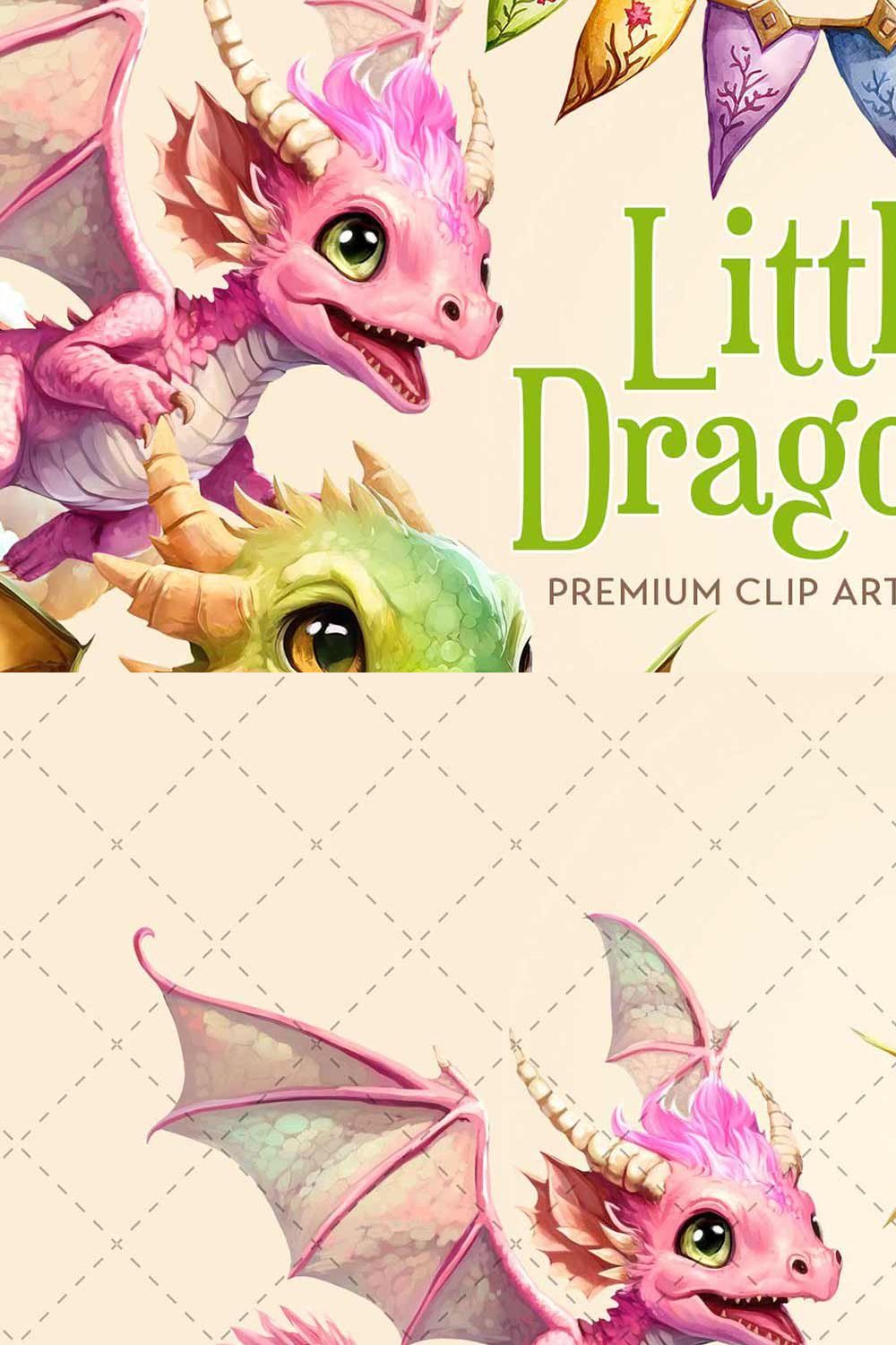 Cute Dragons Clipart pinterest preview image.