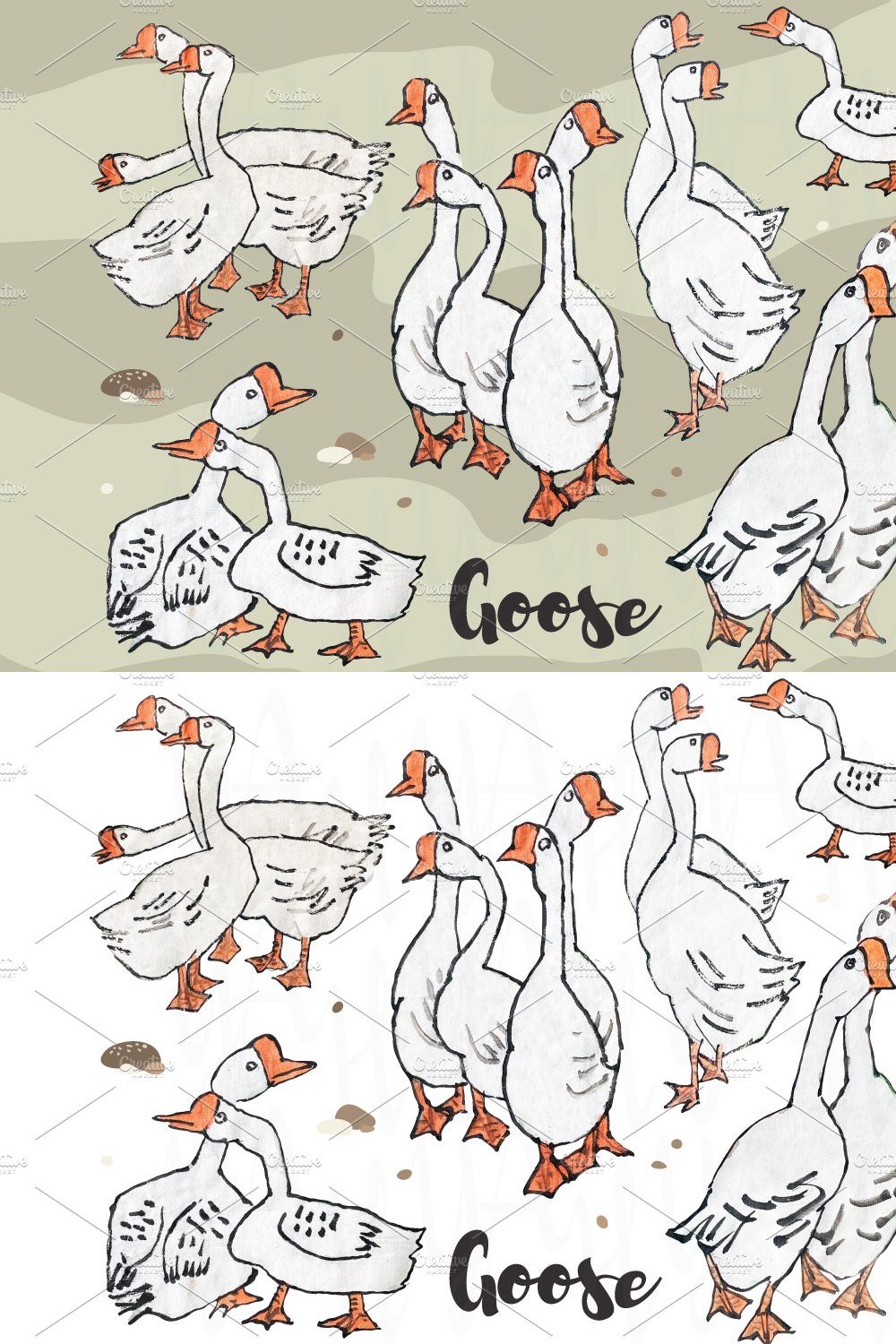 Cute Goose Collections Set pinterest preview image.