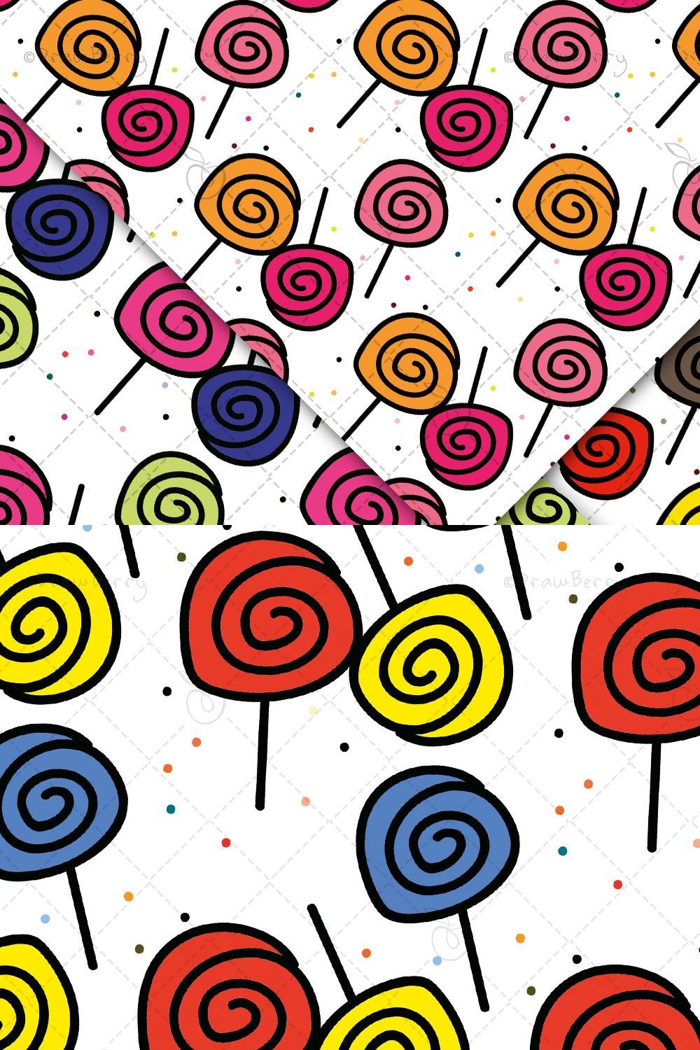 Cute Lollipop Candy Patterns DP092 pinterest preview image.