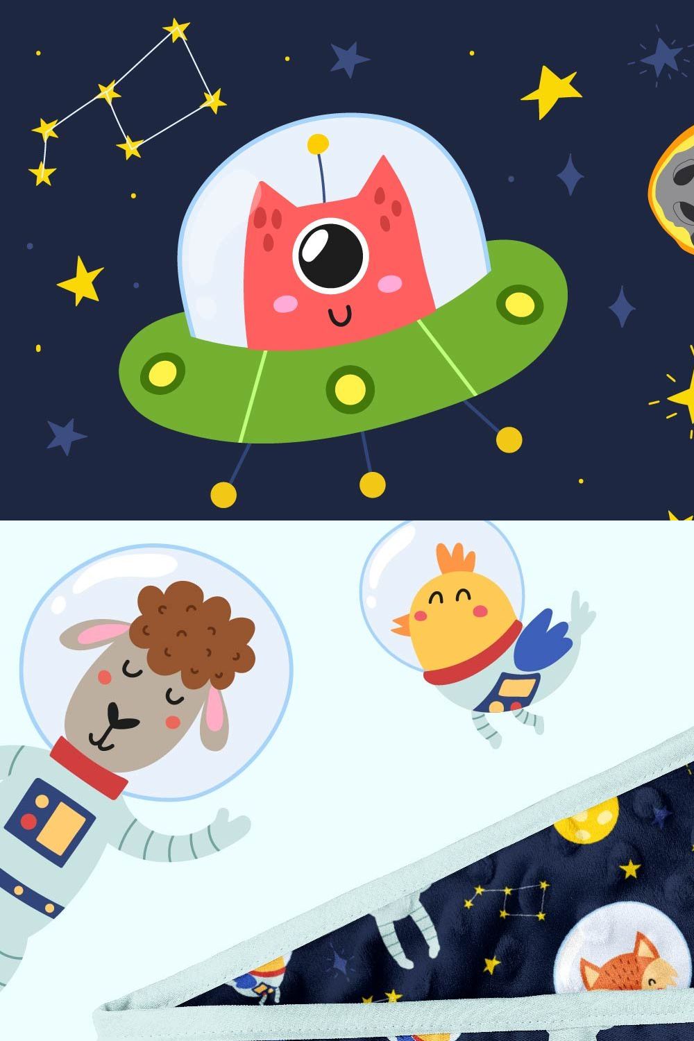Cute Space Collection pinterest preview image.