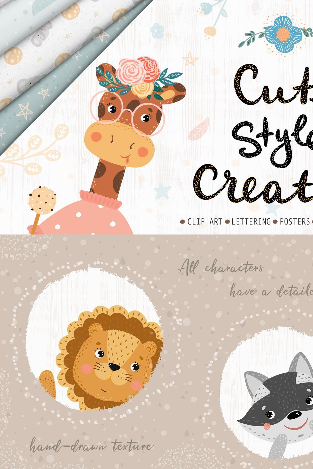Cute Style baby animals Creator pinterest preview image.