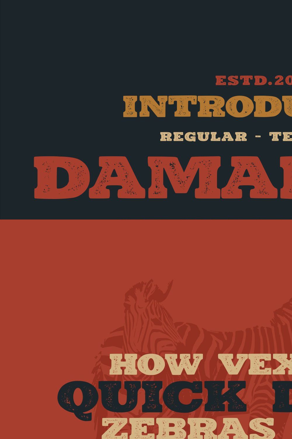 DAMADORE TYPEFACE pinterest preview image.