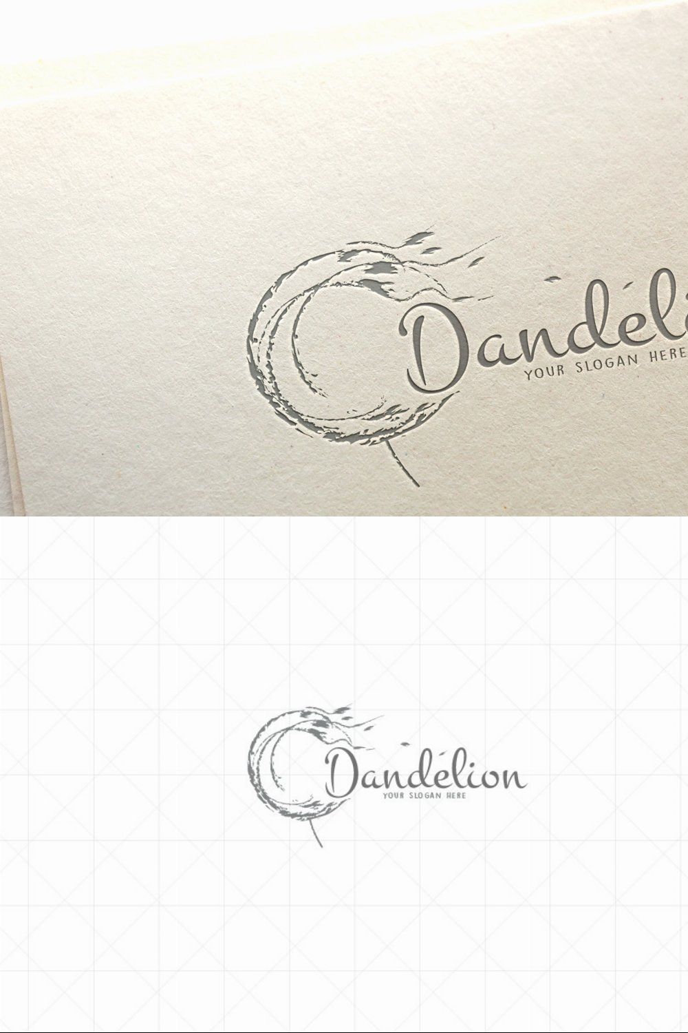 Dandelion Logo pinterest preview image.