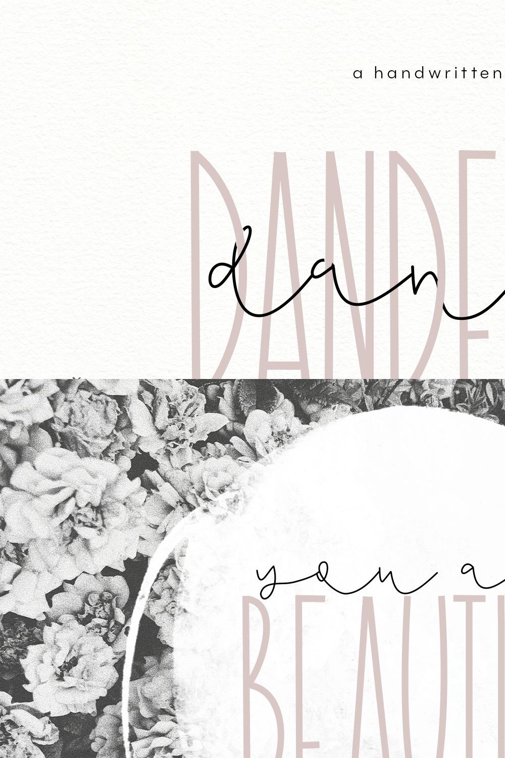 Dandy Dandelions - A Script Font Duo pinterest preview image.