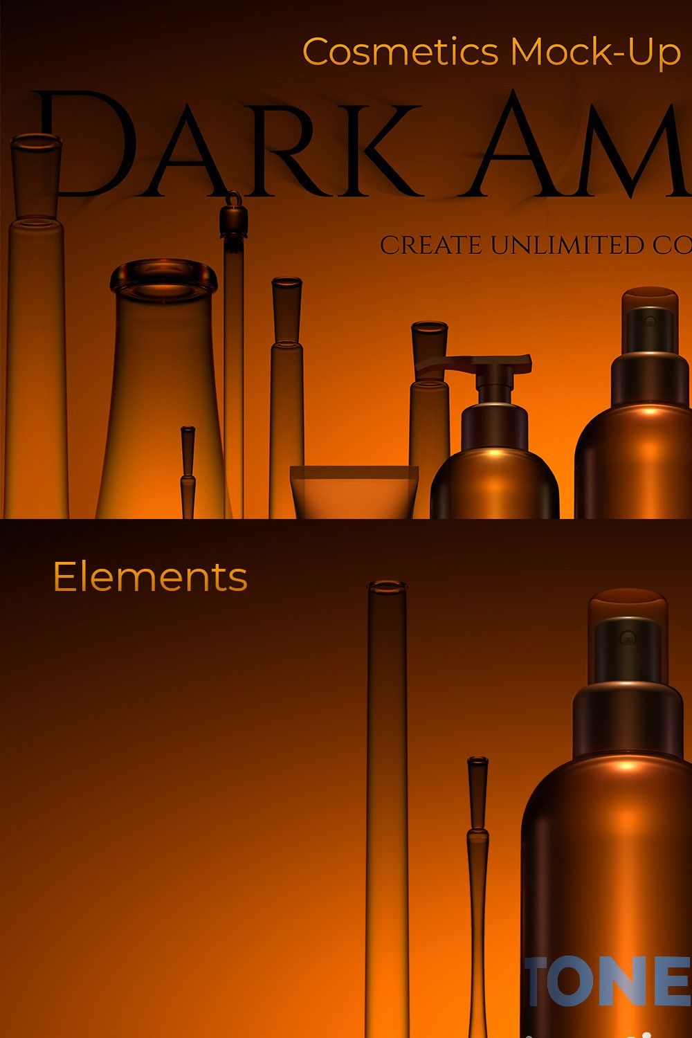 Dark Amber Cosmetics Scene Creator pinterest preview image.