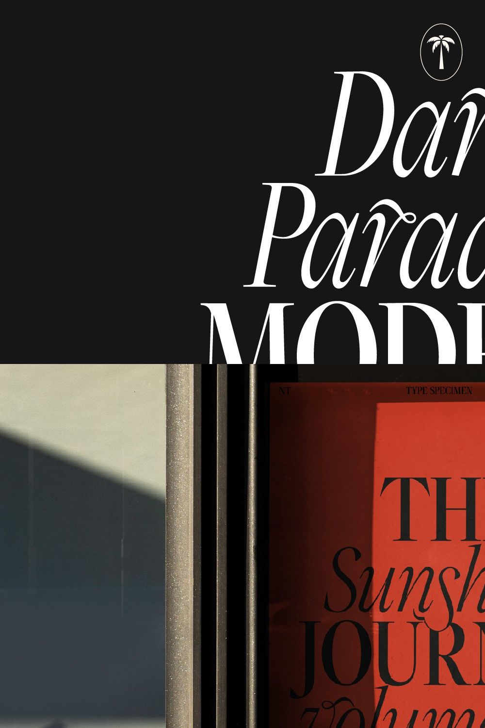 Dark Paradise - Modern Serif Font pinterest preview image.