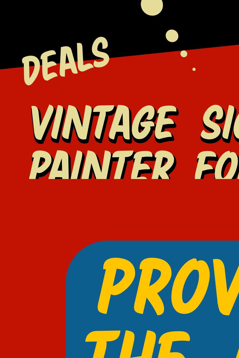Deal | Vintage Sign Painter Font pinterest preview image.