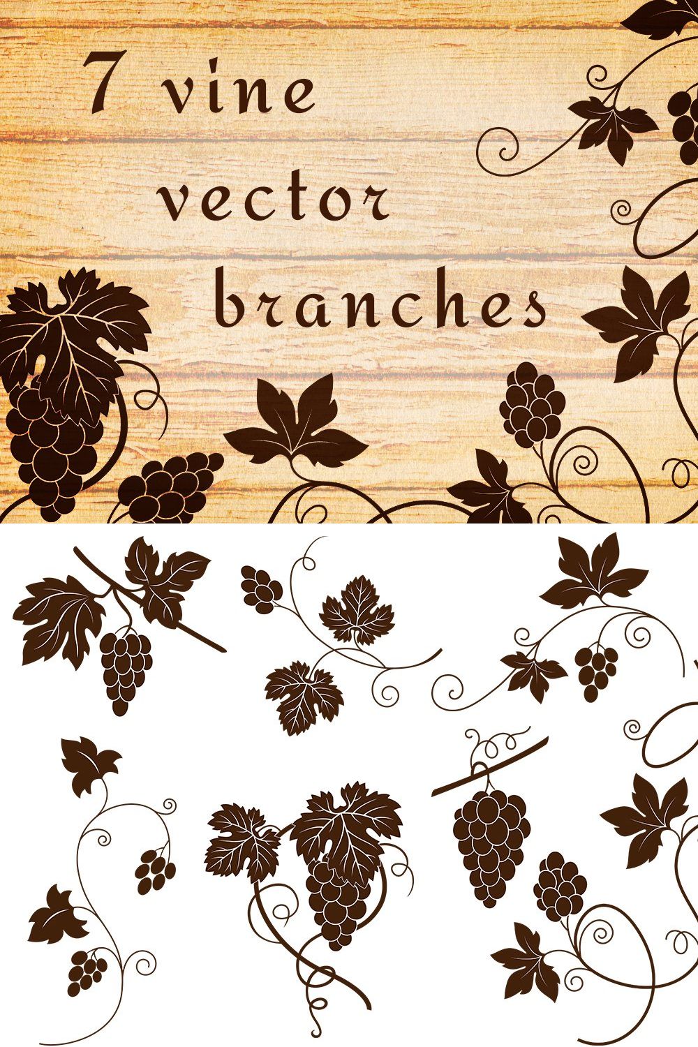 Decorative Vine Branches pinterest preview image.