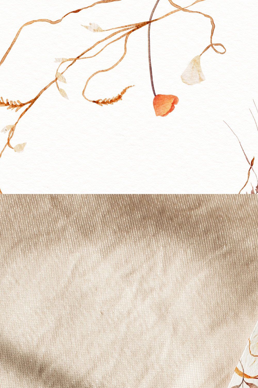 Delicate meadow watercolor Clipart pinterest preview image.