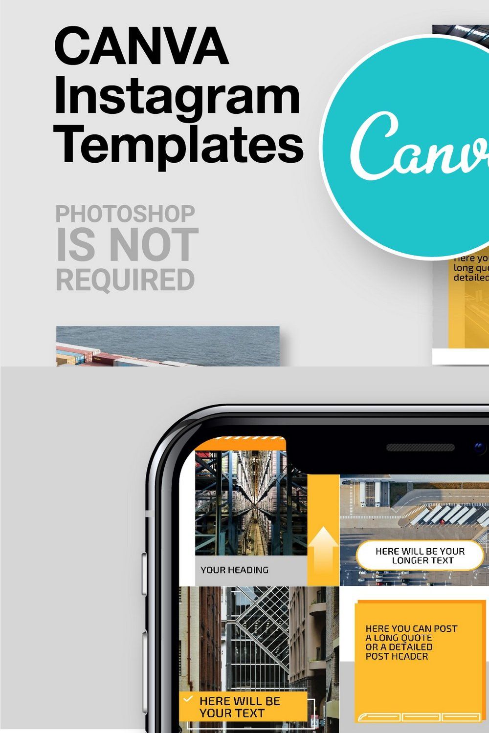 Delivery CANVA Instagram Template pinterest preview image.