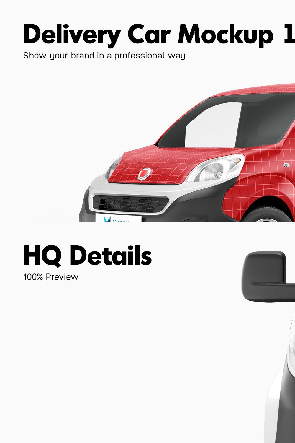 Delivery Car Mockup 14 pinterest preview image.