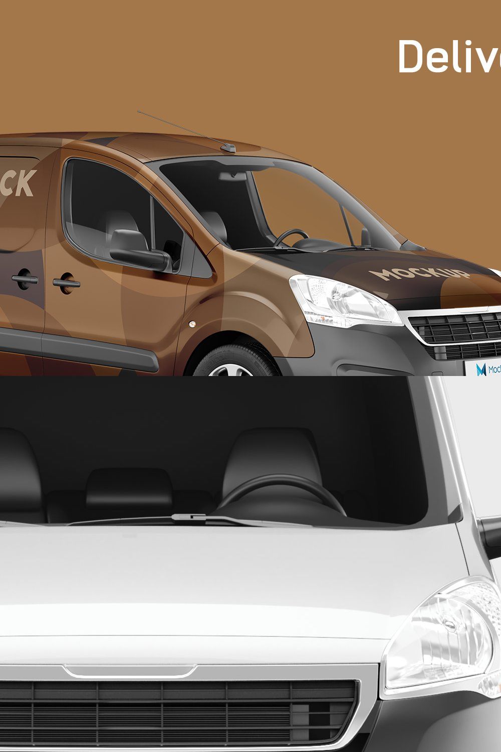 Delivery Car Mockup 2 pinterest preview image.