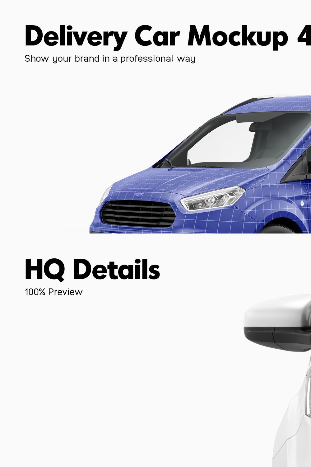 Delivery Car Mockup 4 pinterest preview image.