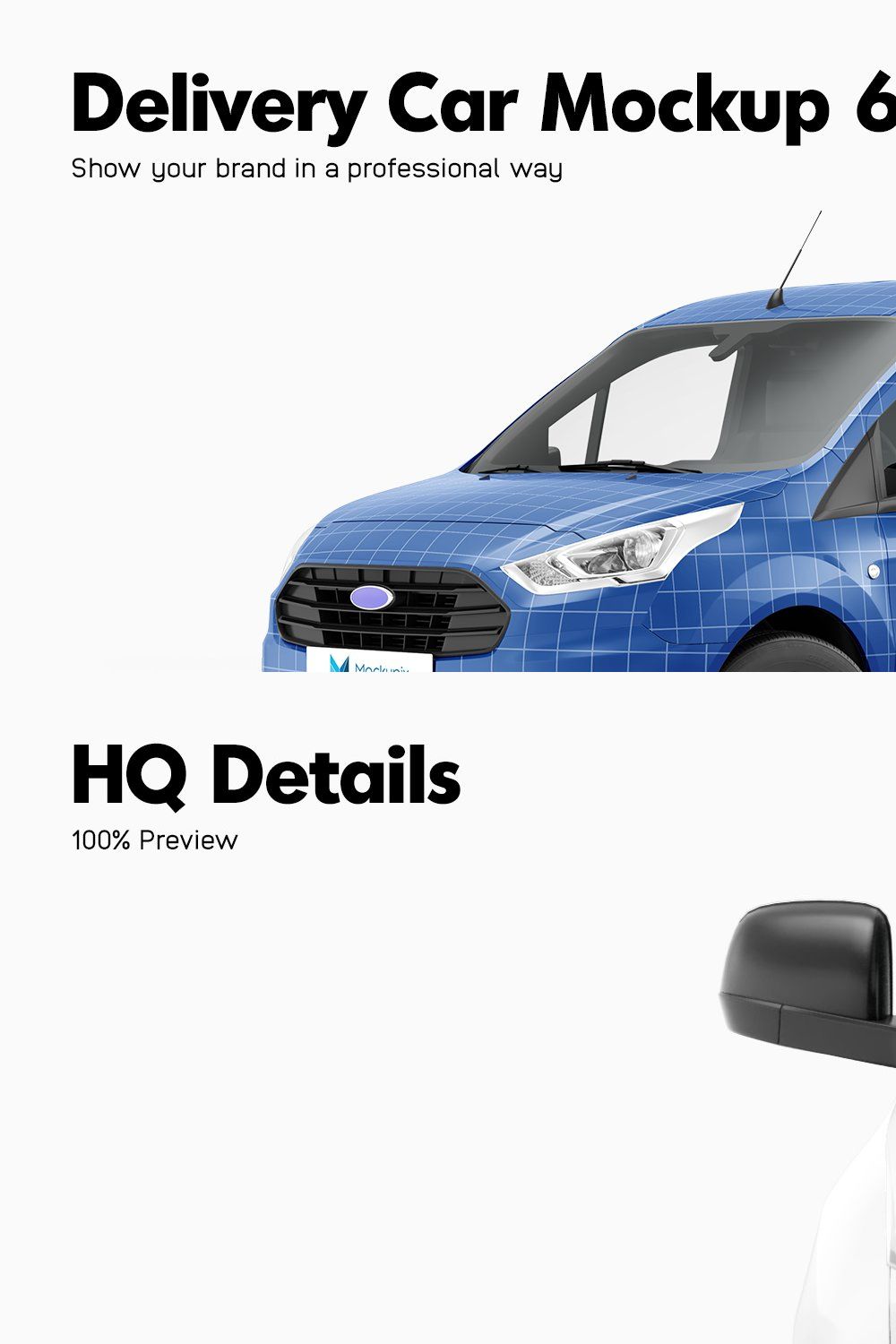 Delivery Car Mockup 6 pinterest preview image.