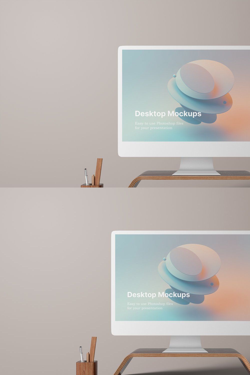 Desktop Mockups pinterest preview image.