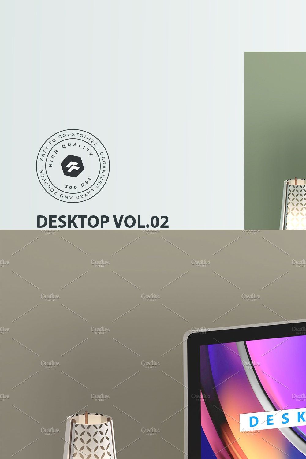 Desktop Screen - Mockup vol.01 pinterest preview image.