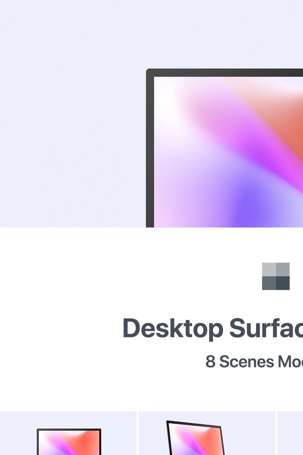 Desktop Surface Studio 2 - Mockups pinterest preview image.