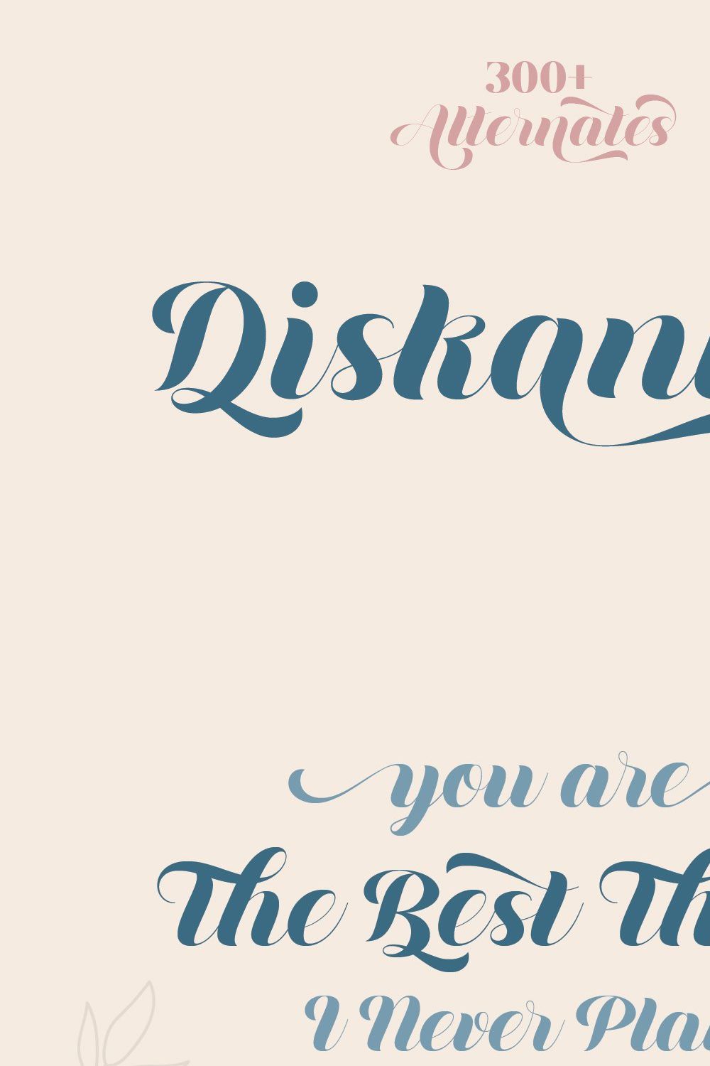 Diskanila - Romantic Script Font pinterest preview image.