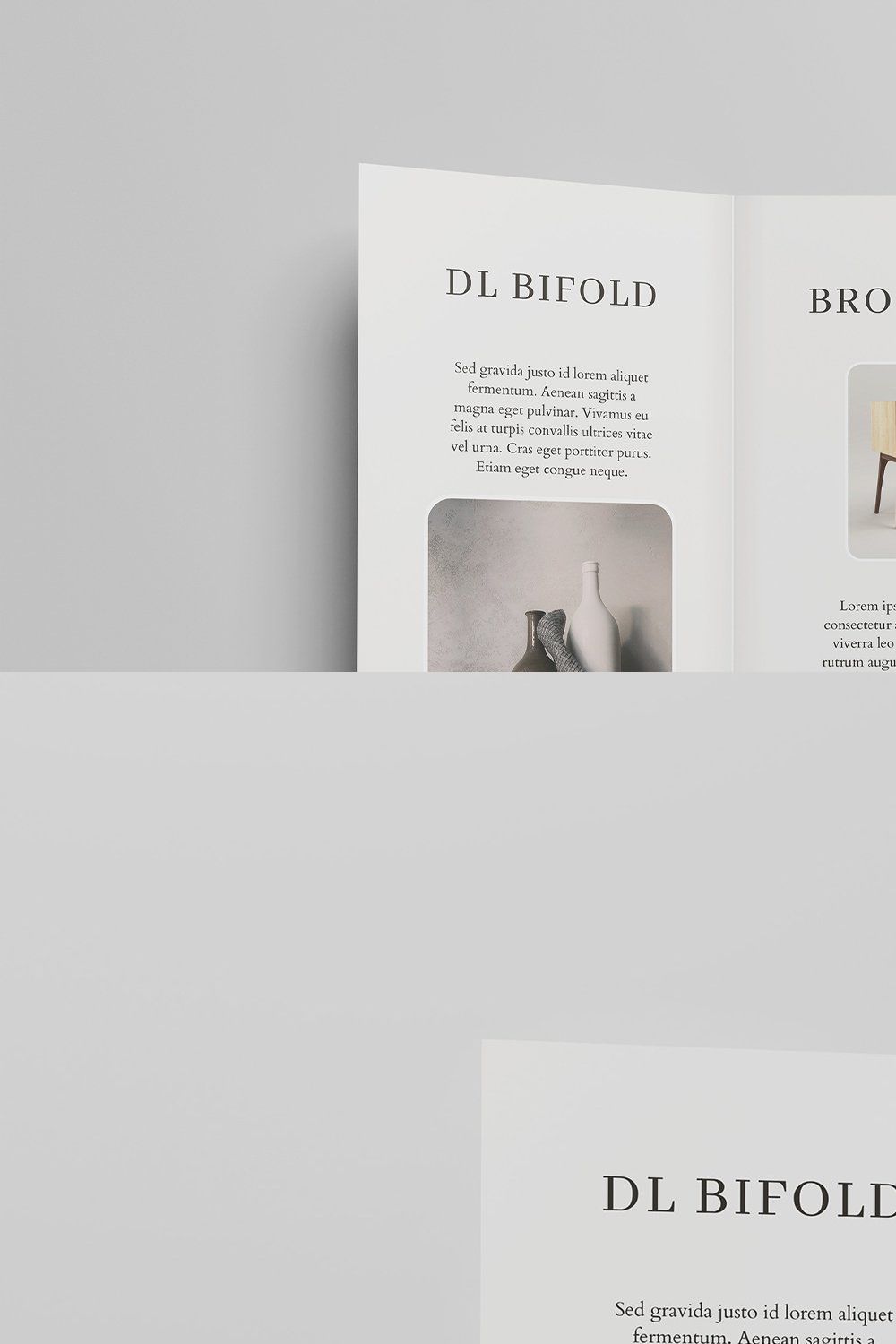 DL Bifold Brochure Mockup pinterest preview image.