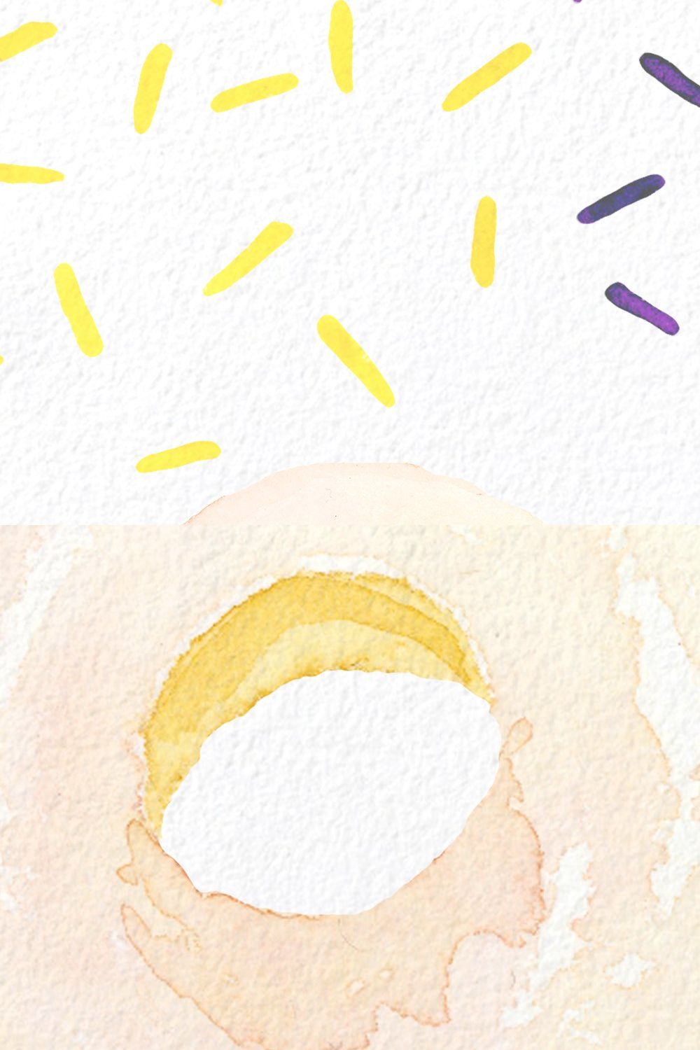 Donut Clipart Watercolor Graphics pinterest preview image.