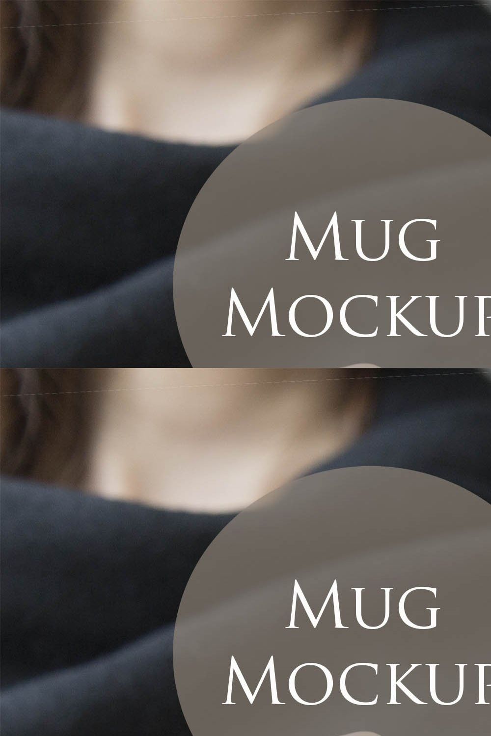 Double Mug Mockup pinterest preview image.