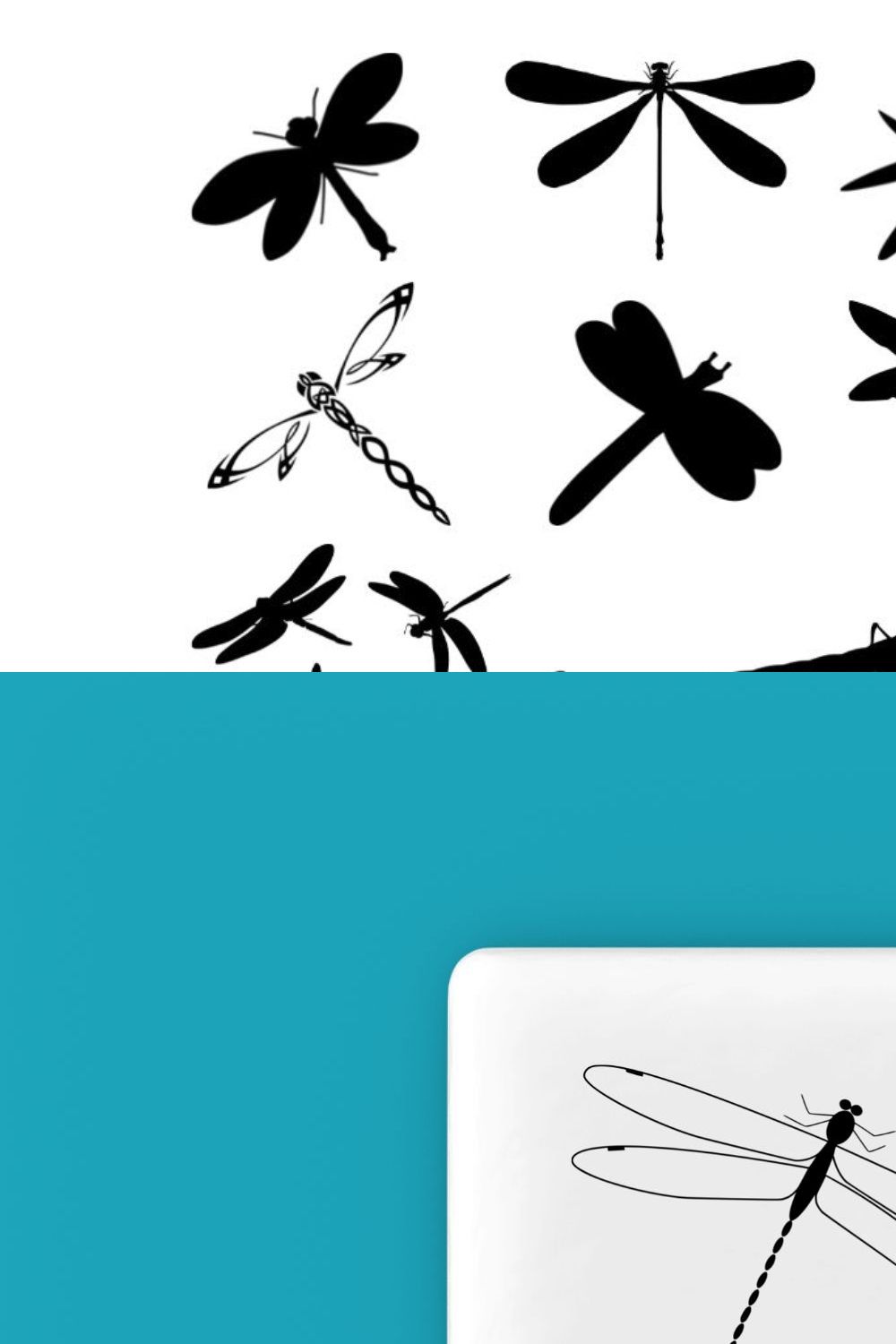 Dragonfly Silhouette pinterest preview image.