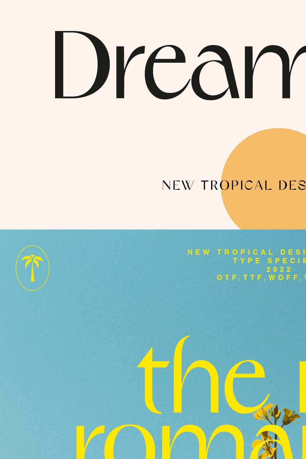 Dreamland Typeface pinterest preview image.