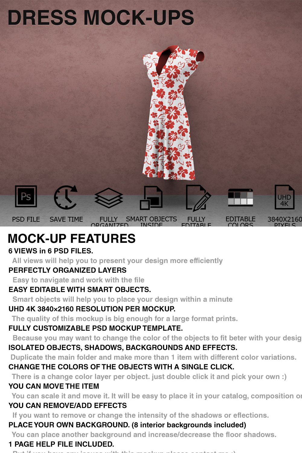 Dress Mockups - Women Clothing pinterest preview image.