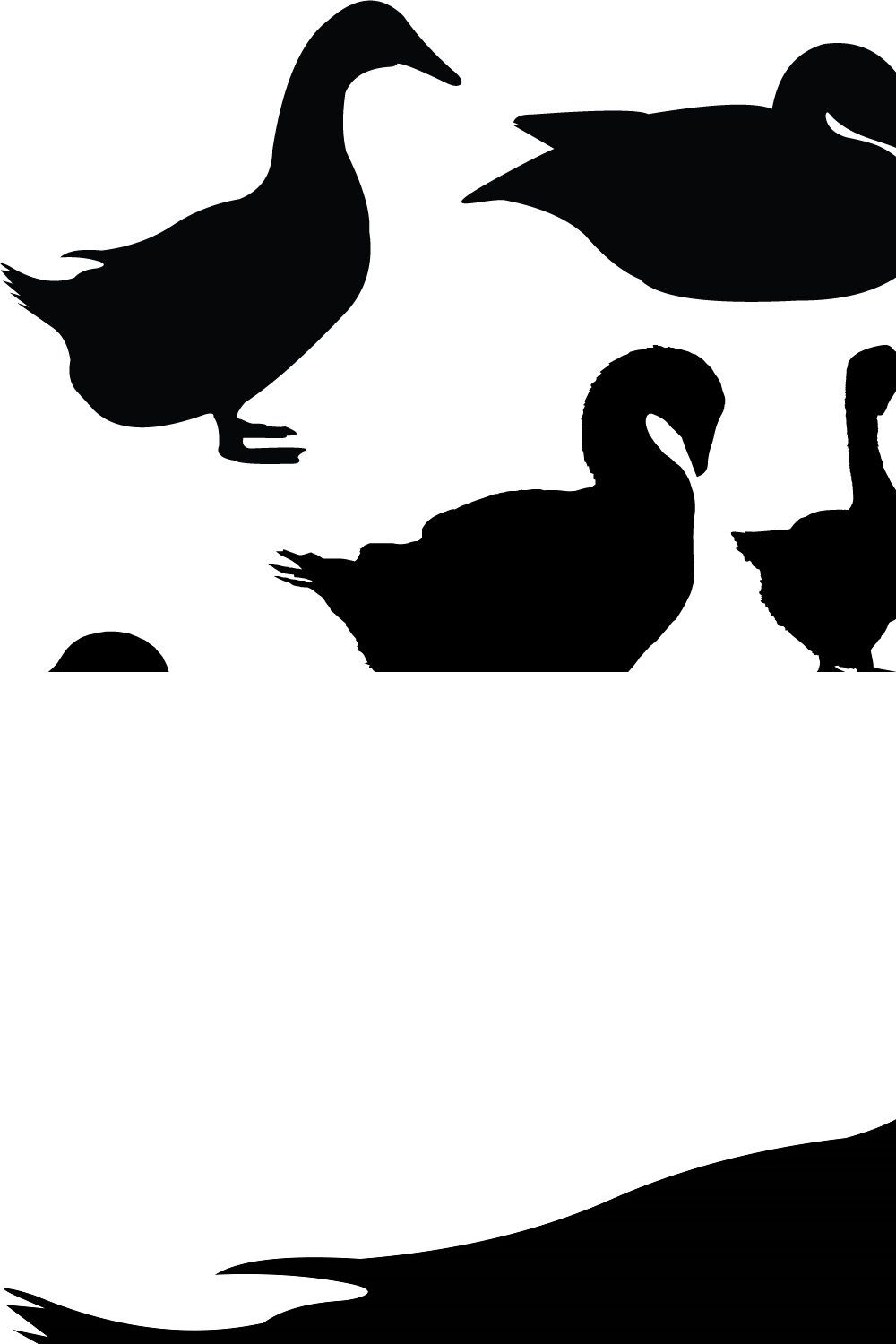 Duck Silhouette Clipart pinterest preview image.