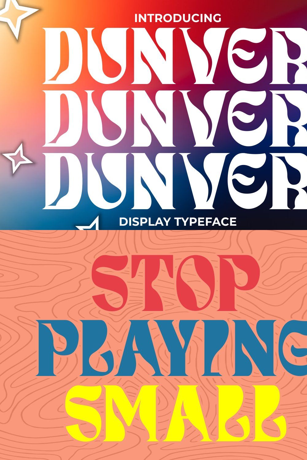 Dunver - Display Font pinterest preview image.