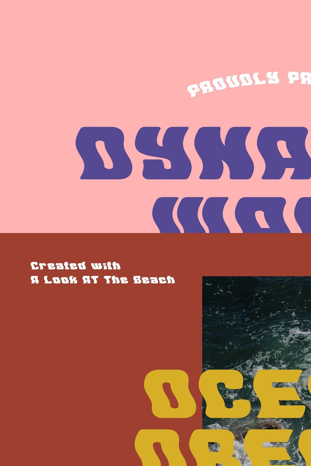 DYNAMIC WAVE - Display Retro Font pinterest preview image.
