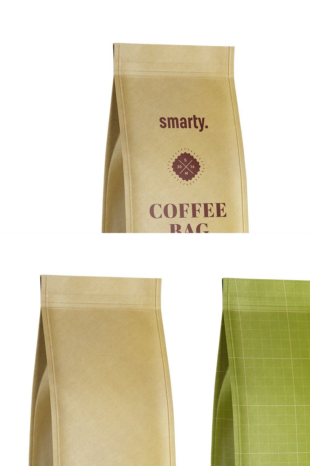 Eco coffee bag mockup pinterest preview image.