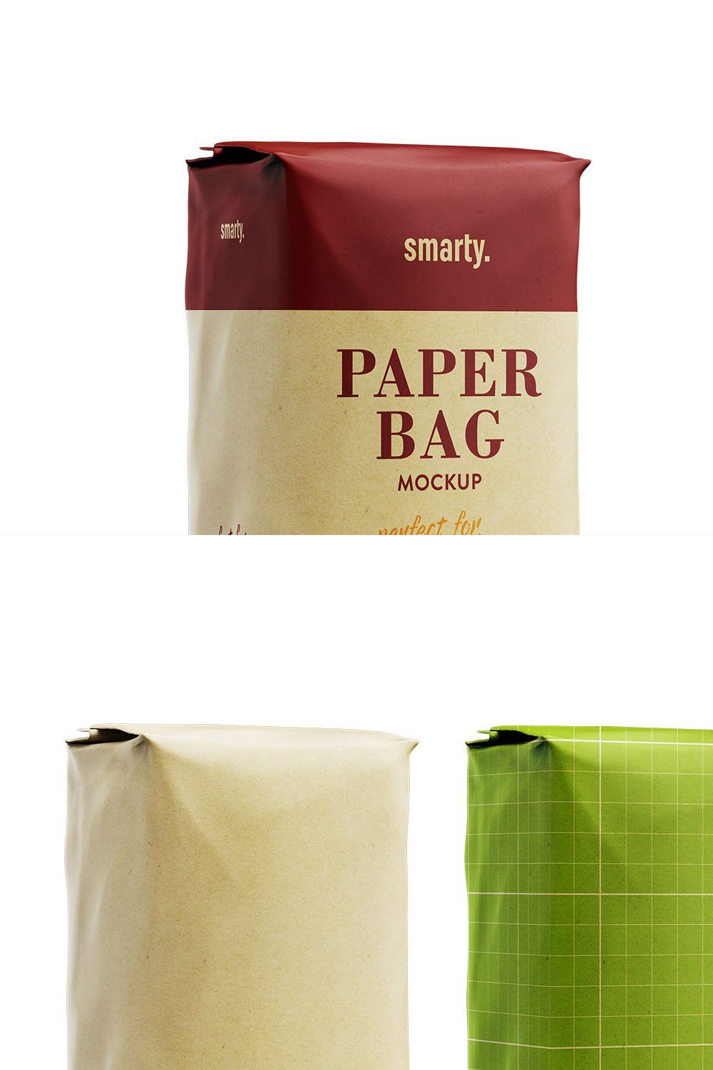 Eco paper bag mockup pinterest preview image.